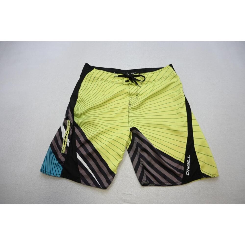 Oneill Board Shorts Athletic Striped Performance Surf Water Mens Size 38